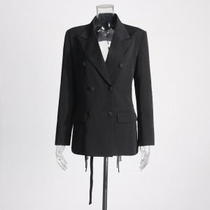 Anzüge & Tailoring | Lena – Atelier Zweireihige Anzugjacke aus Schurwollmischung – Damen Anzüge & Tailoring Anzüge & Tailoring