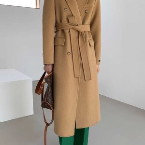 Mäntel & Jacken | Maeve – Wool Blend Double Breasted Blindseam Trench Coat – Damen Bekleidung Damen