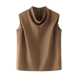 Tops | Manon – Atelier Satin Cowl-Neck Top – Damen Bekleidung Damen